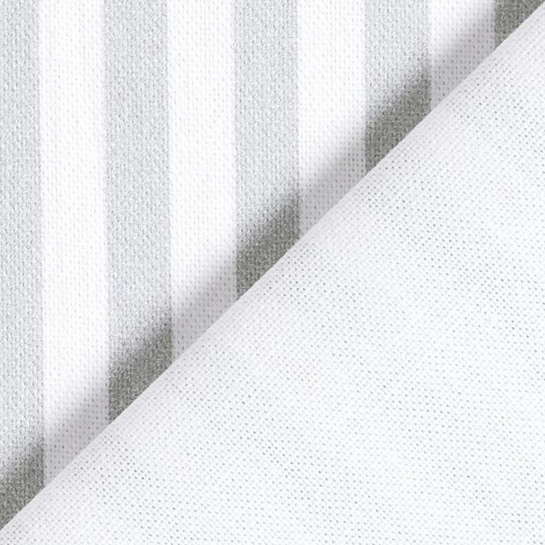 Tissu de décoration Semi-panama rayures verticales – gris clair/blanc,  image number 4