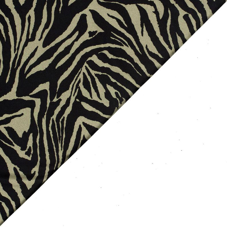 Jersey viscose Imprimé zèbre – kaki clair/noir, image number 4