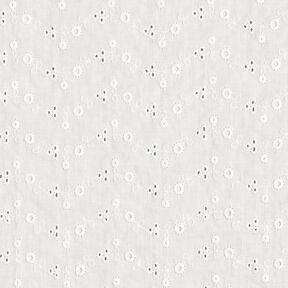 Batiste de coton Dentelle brodée Petite fleur – écru, 