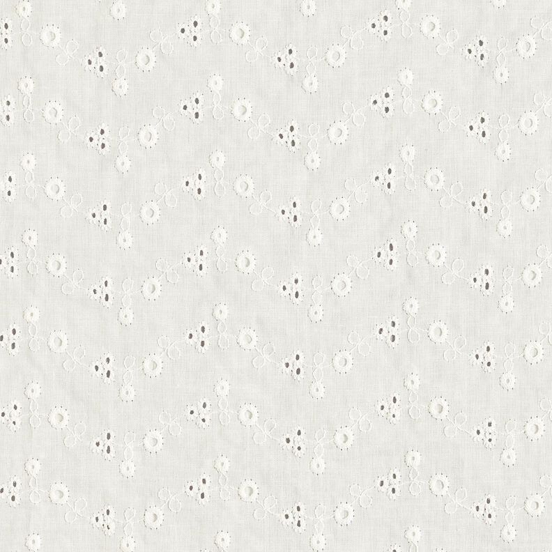 Batiste de coton Dentelle brodée Petite fleur – écru,  image number 1