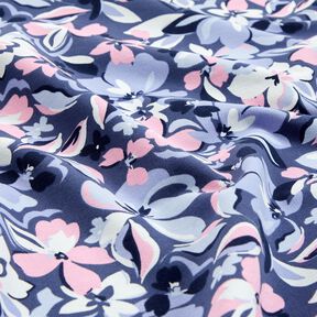 Sweat d’été Grandes fleurs | Poppy Fabrics – bleu jean, 