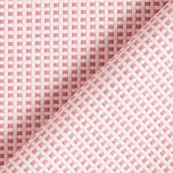 Tissu de décoration Jacquard Structure unie – rose/blanc, image number 4
