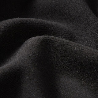 Tissu pour sweatshirt en coton mélangé recyclé gratté – noir, 