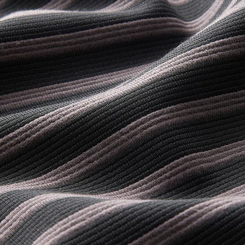 Jersey jacquard Rayures – gris mauve/anthracite,  image number 2