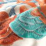 Tissu de décoration Semi-panama coraux colorés – taupe clair/bleu aqua,  thumbnail number 6