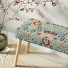 Tissu de décoration Gobelin vrilles symétriques – beige clair/turquoise,  thumbnail number 6