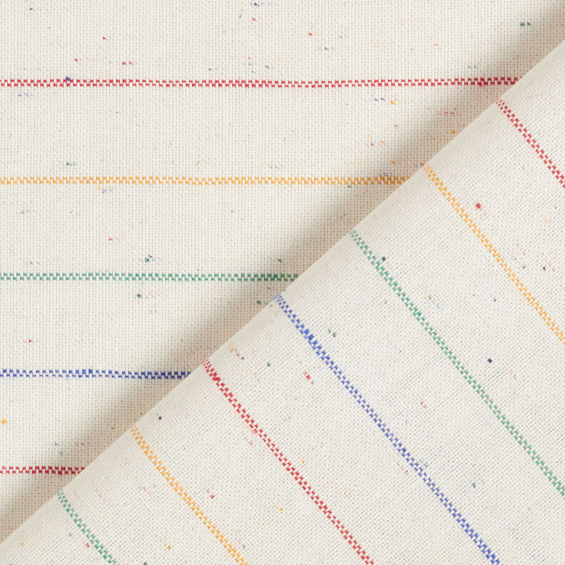 Tissu de décoration Semi-panama Rayures colorées – nature, image number 5