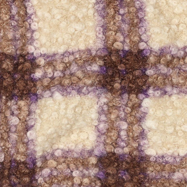 Tricot Bouclé Carreau – vert/écru, image number 2