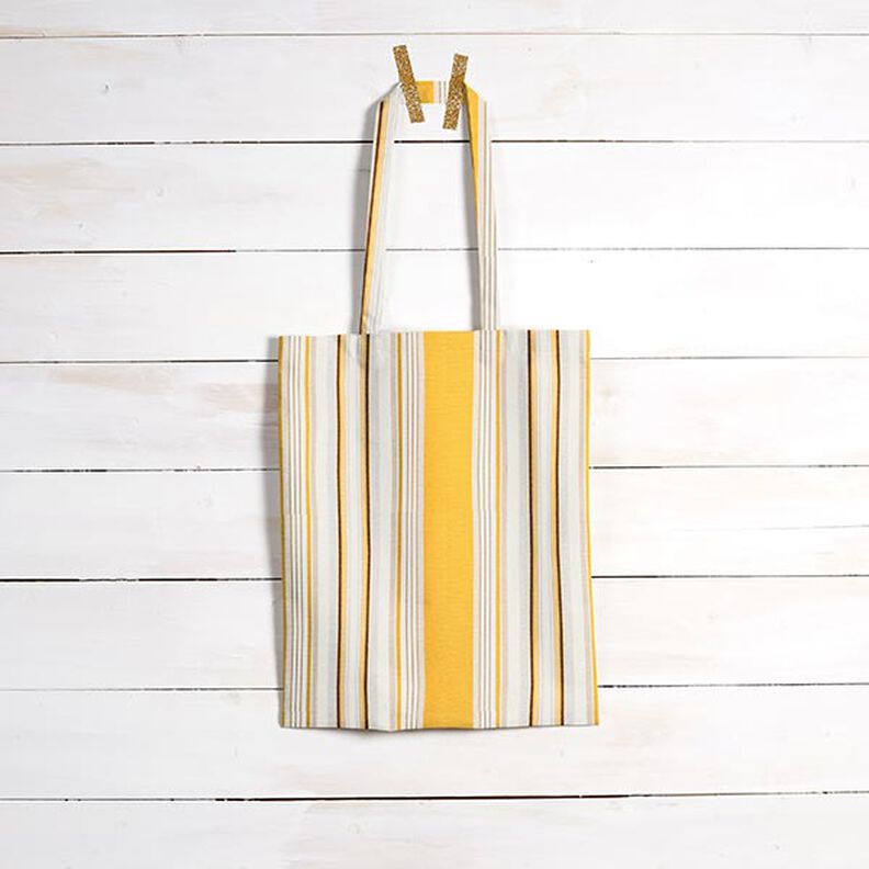 Toile pour store banne Rayures mélangées – jaune/gris clair, image number 8