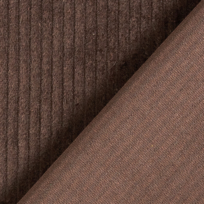 Velours côtelé large prélavé Uni – marron foncé,  image number 3