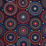 Tissus pour maillot de bain mandala – bleu noir/rouge feu,  thumbnail number 6