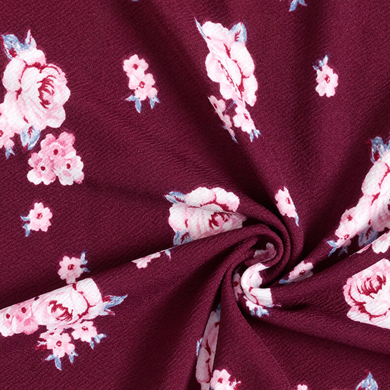 Jersey polyester Roses – merlot,  image number 3