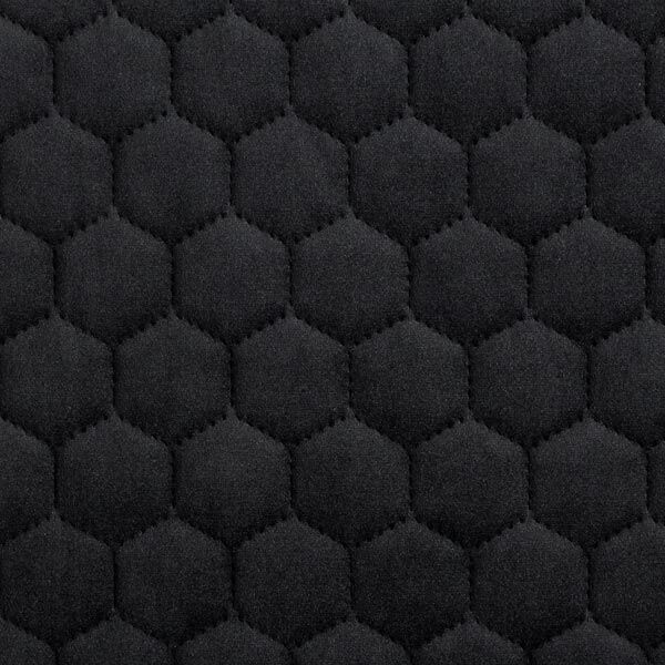 Tissu de revêtement velours matelassé nid d'abeille – noir – Échantillon,  image number 1