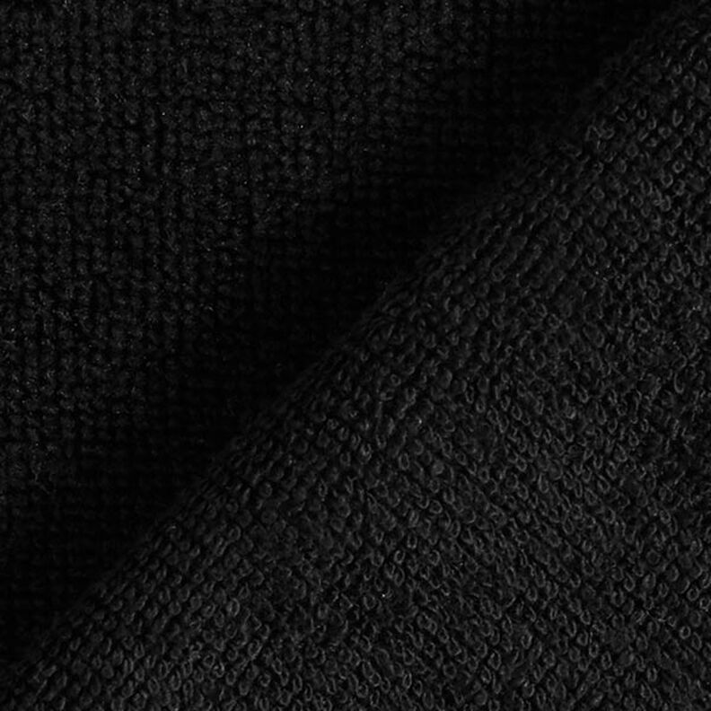 Tissu éponge douillet Bambou Uni – noir,  image number 3