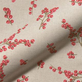Tissu déco semi-panama Baies d’hiver – nature, 