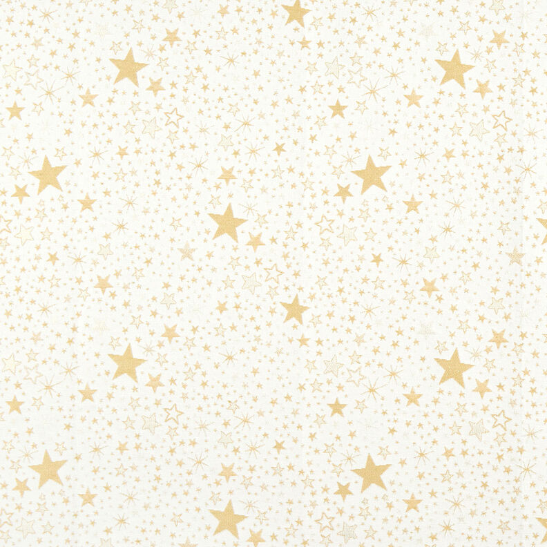 Tissu de décoration Jacquard Lurex Mer d'étoiles – beige clair/or, image number 1