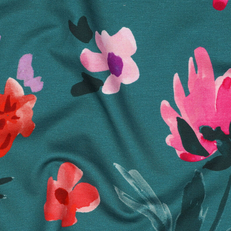 French Terry Colette Impression numérique | Nerida Hansen – bleu aqua/chili,  image number 2