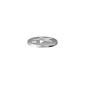 Pièce décorative Étoile [ Ø 12 mm ] – argent métallique, 