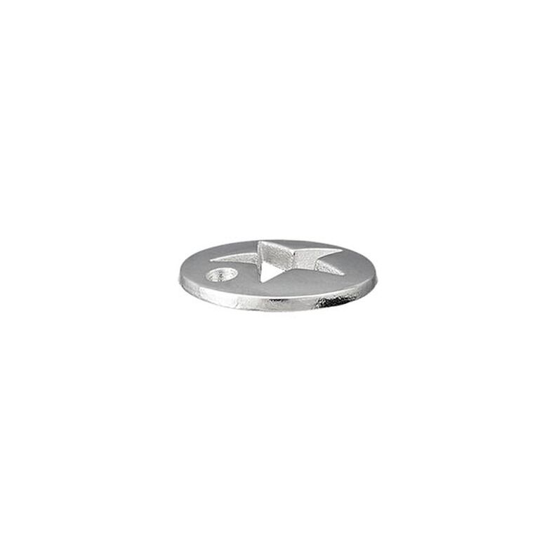 Pièce décorative Étoile [ Ø 12 mm ] – argent métallique,  image number 2