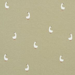 Jersey coton Jolies oies – pistache, 