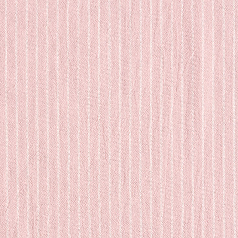 Tissu pour chemisier Coton mélangé larges rayures – rose/écru, image number 1