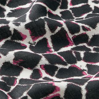 Lin pur Taches de girafes abstraites – blanc/gris foncé, 