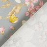 Tissu de décoration Semi-panama Jardin fleuri – bleu pigeon/rose,  thumbnail number 4