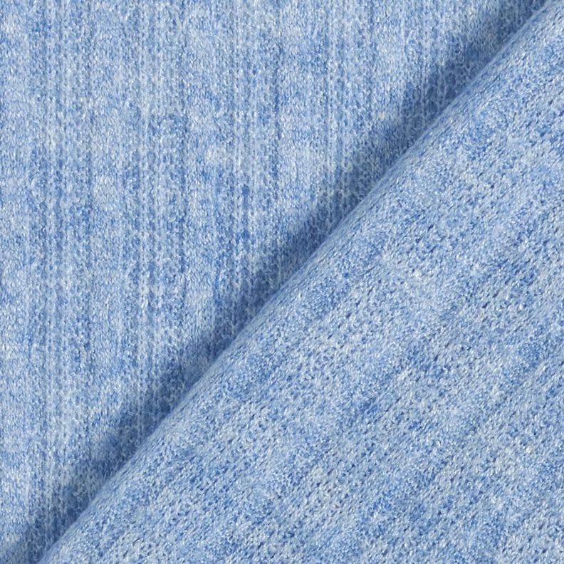 Tissu en maille mélangé Motif torsadé – jean bleu clair,  image number 4