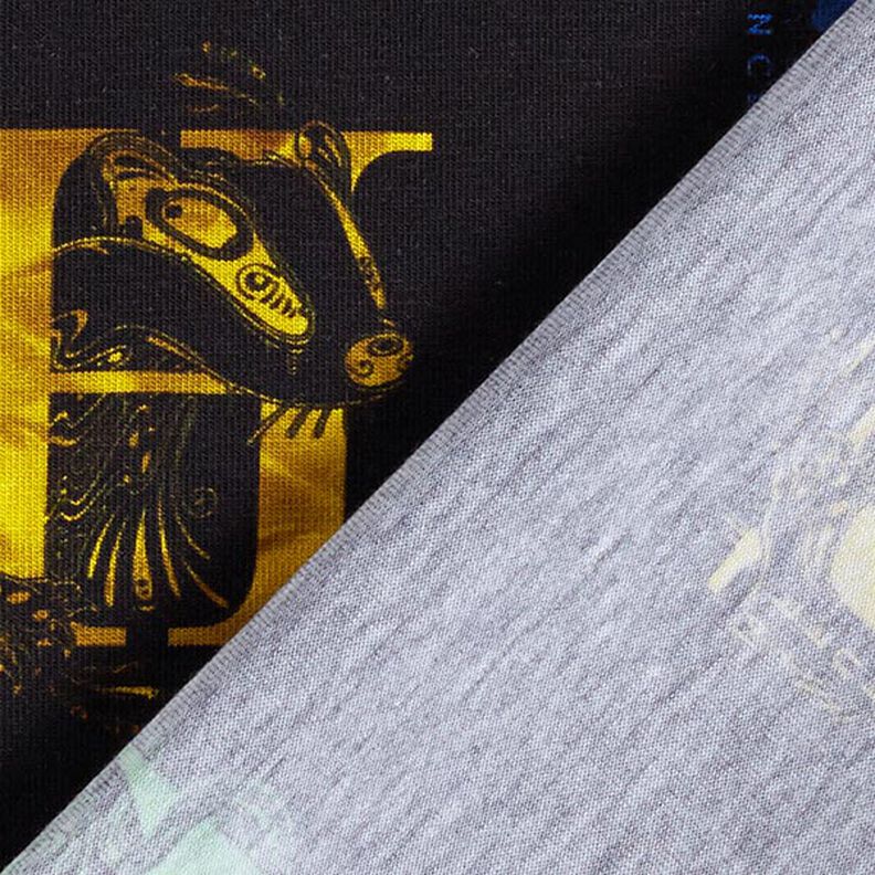 Jersey coton Tissu sous licence Harry Potter, initiales et animaux héraldiques | Warner Bros. – noir,  image number 4