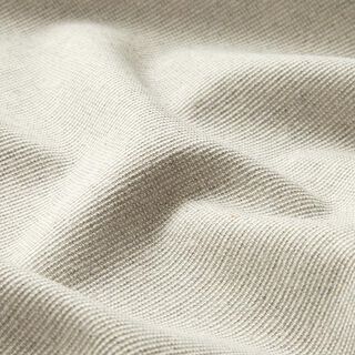Tissu déco semi-panama nervuré en coton recyclé – gris brume, 