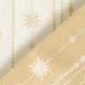 Tissu de décoration Jacquard Lurex Guirlande de flocons de neige – beige clair/or,  thumbnail number 4