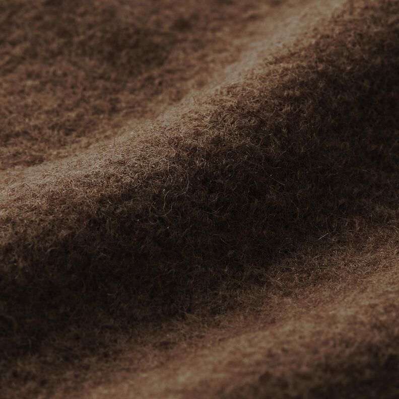 Loden de laine foulé Chiné – marron foncé, image number 2