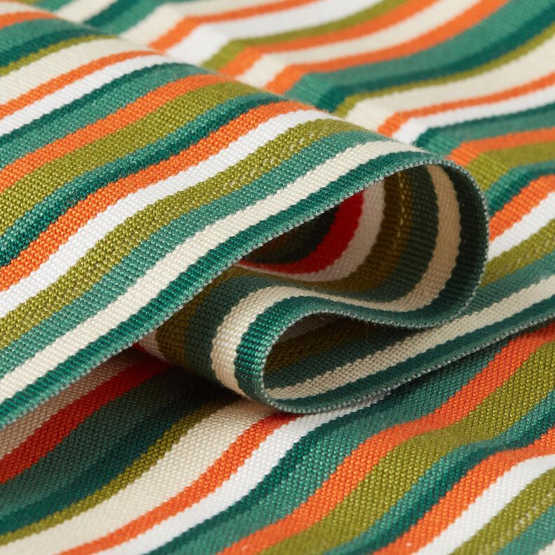 Extérieur Tissu pour chaise longue Rayures verticales 44 cm – vert foncé/orange,  image number 3