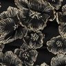 Jacquard Fleurs à effet 3D – noir/amande,  thumbnail number 2