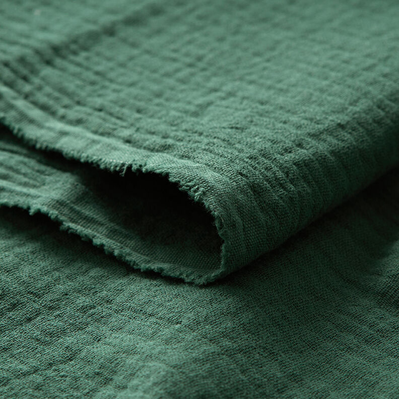 Tissu double gaze de coton – vert foncé,  image number 5