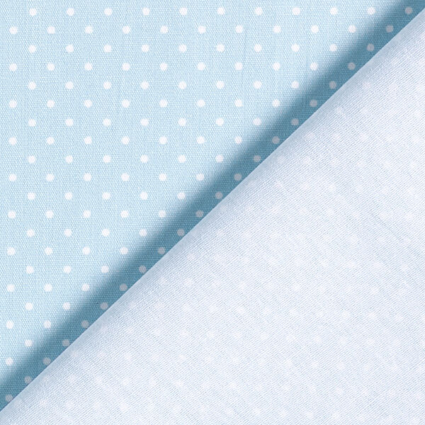 Popeline coton Petits pois – bleu clair/blanc,  image number 4