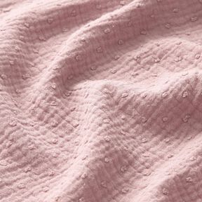 Tissu double gaze de coton dobby – vieux rose clair, 
