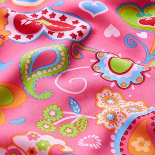 Tissu de carnaval Flower Power – rose intense, 