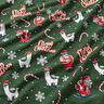 French Terry Sweat d’été Père Noël et lama | Glitzerpüppi – vert sapin/chili,  thumbnail number 2