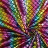 Jersey feuilles Écailles de sirène arc-en-ciel – noir/mélange de couleurs,  thumbnail number 3