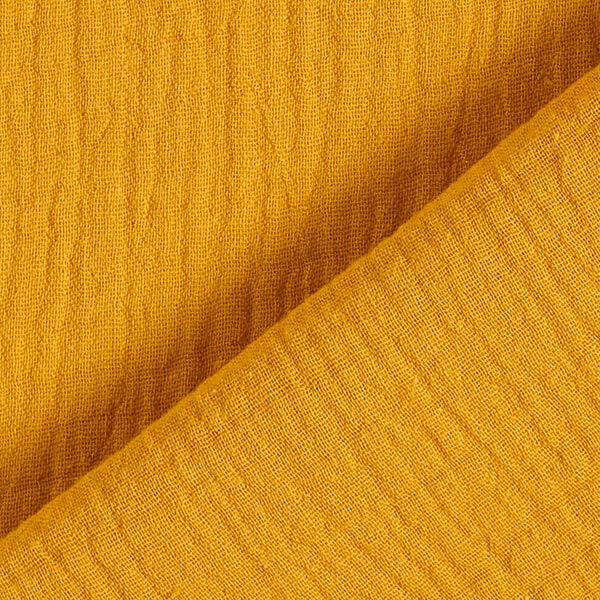 GOTS Tissu double gaze de coton | Tula – jaune curry,  image number 4