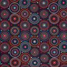 Tissus pour maillot de bain mandala – bleu noir/rouge feu,  thumbnail number 1