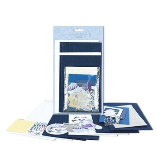 Kit de bricolage cartes Noël  – bleu, 