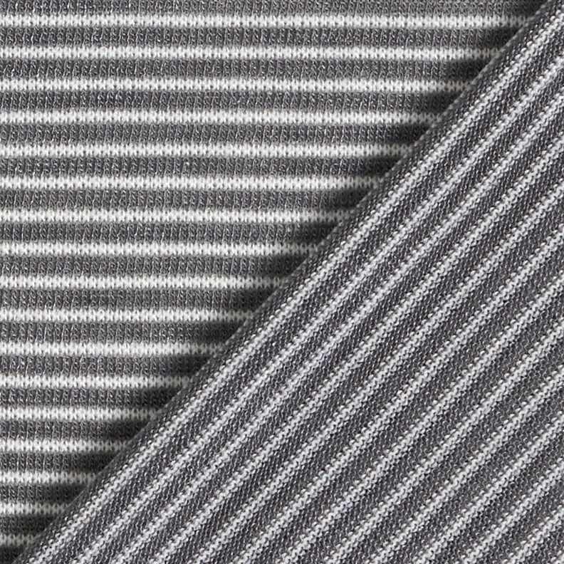Tricot fin rayures étroites – argent ancien/blanc,  image number 4