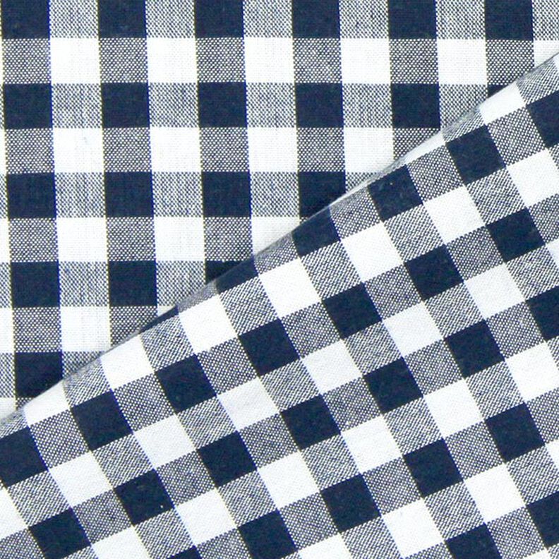 Tissu en coton Vichy - 1 cm – navy,  image number 3
