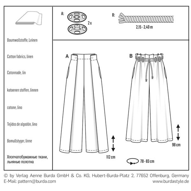 Pantalon, Burda 6544,  image number 6