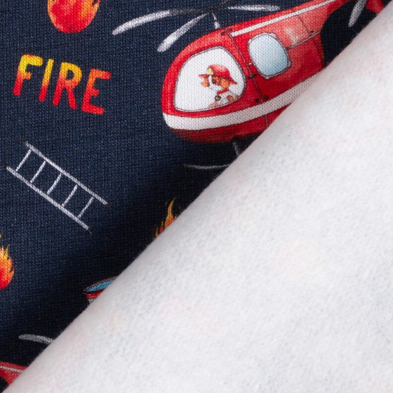 Sweatshirt gratté Chiens pompiers – bleu nuit,  image number 4