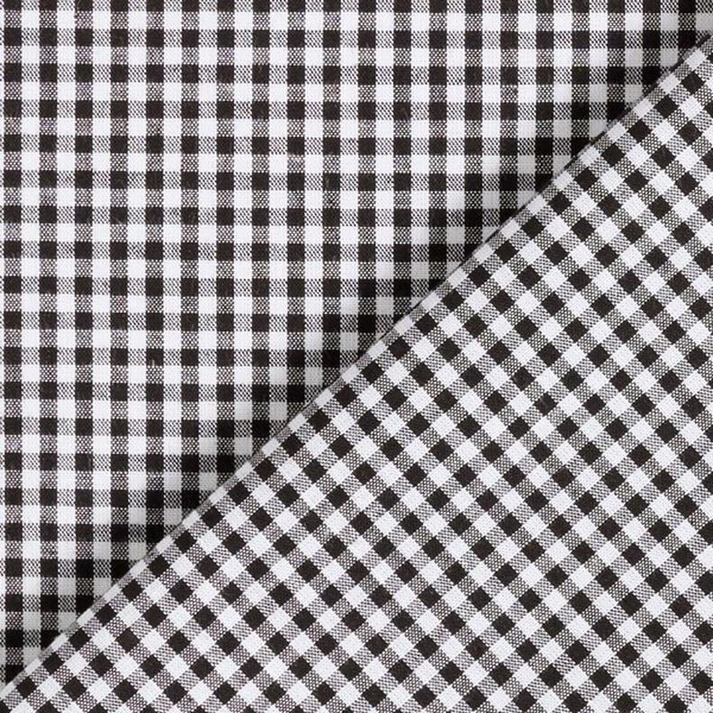 Popeline coton Petit carreaux Vichy, teints en fil – noir/blanc,  image number 6