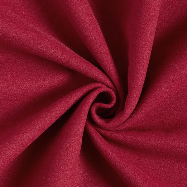 Tissu en polyester recyclé pour manteau – rouge bordeaux,  image number 1