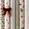 Tissu de décoration Semi-panama Esquisses hivernales – nature/pin,  thumbnail number 7